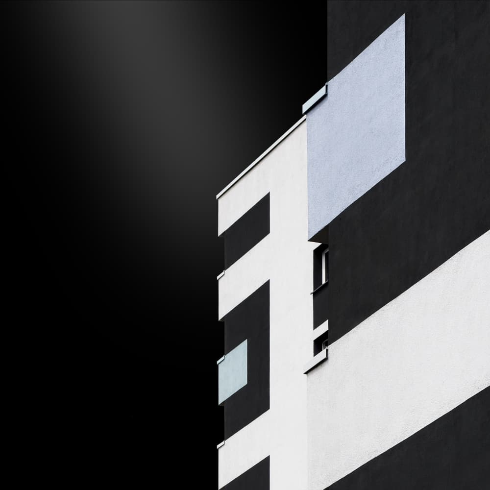 Sleek Geometric Building by Karin Kilb — canvas wall art