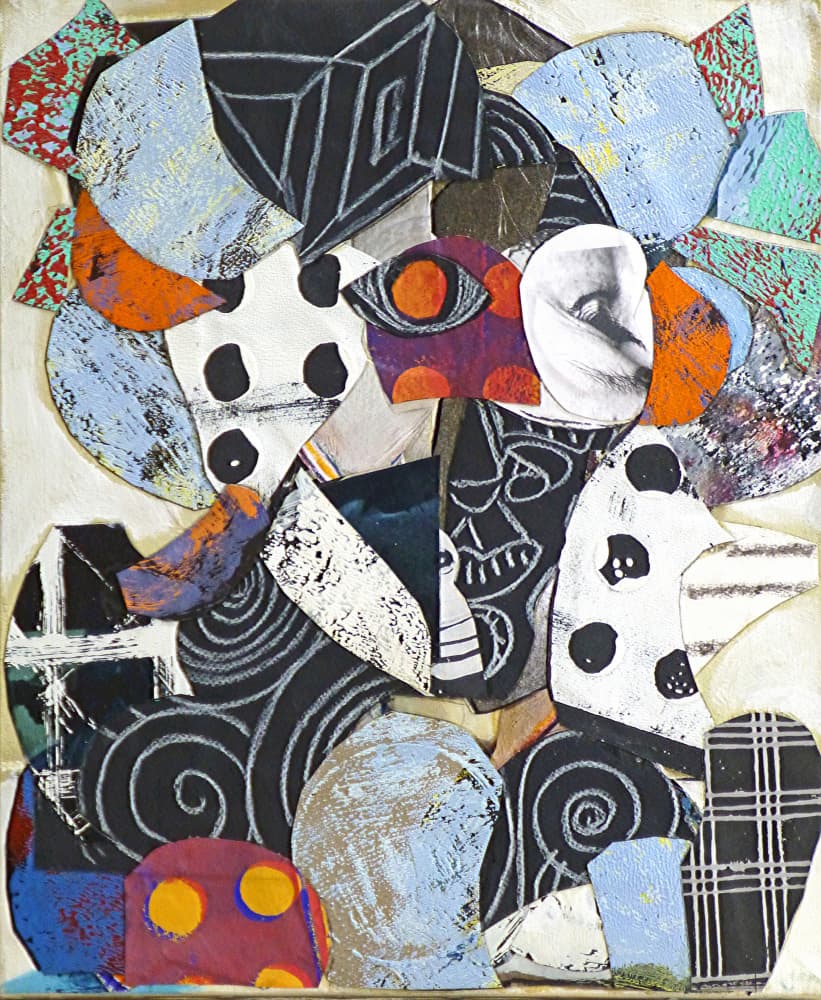 Dynamic Abstract Collage by Pascal Marlin — canvas wall art
