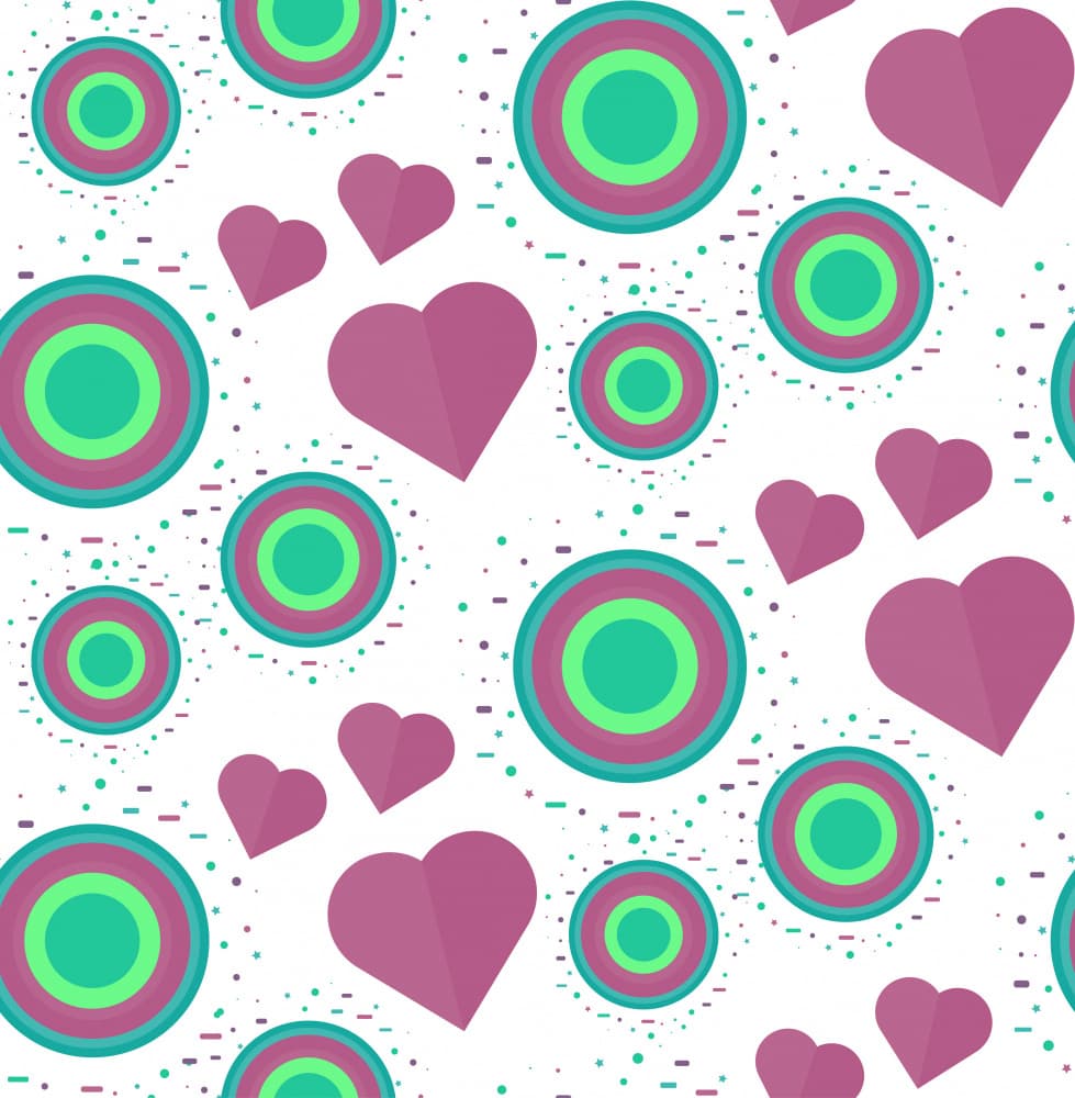 Geometric Heart Pattern by Marika Barsrsind — canvas wall art