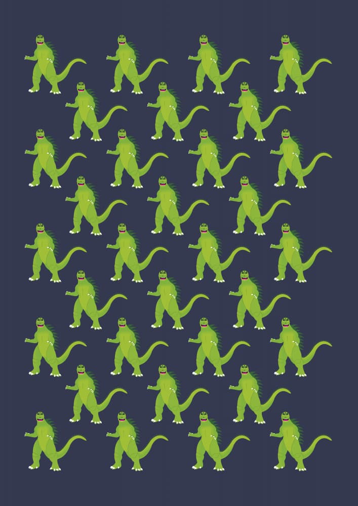 Green Monster Party by kathrinmay — canvas wall art