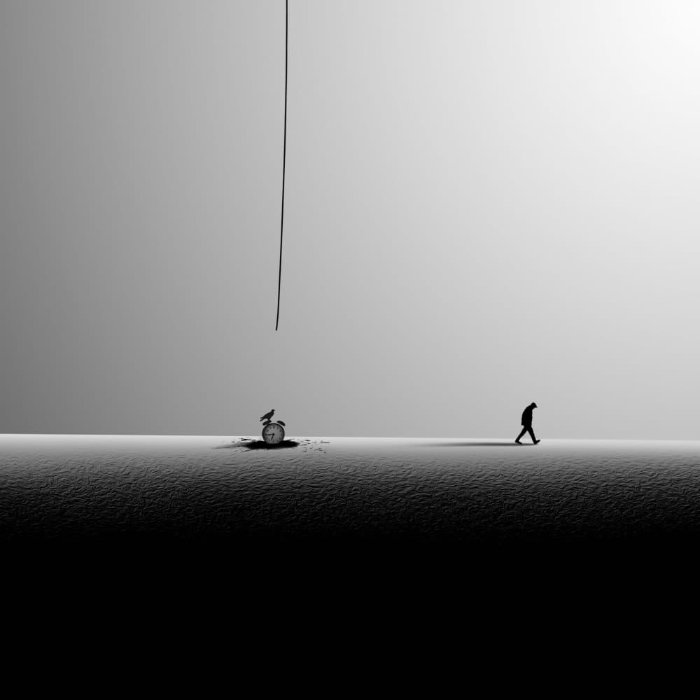 Solitary Man Time by Hadi Malijani (Malenjani) — canvas wall art
