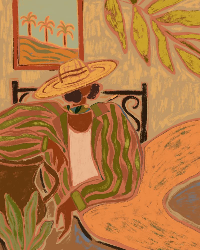 Lady in Stripe by Arty Guava — canvas wall art