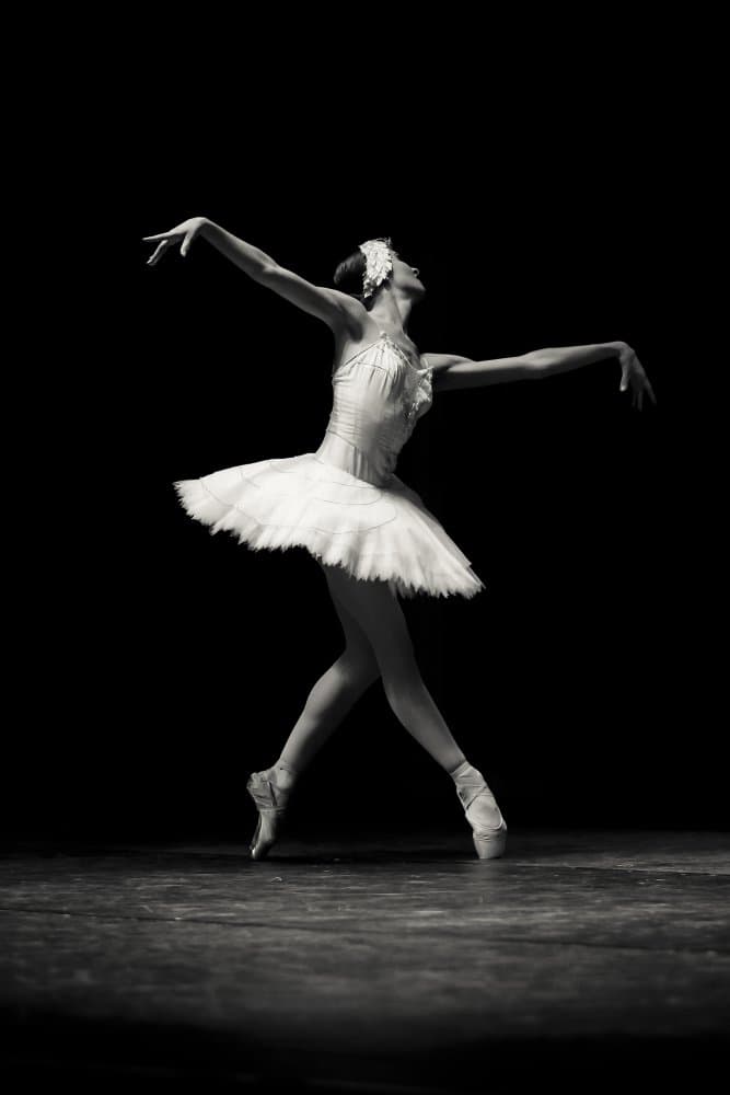 Graceful Ballerina Pose by Xavier A — canvas wall art