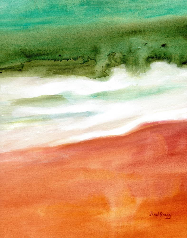 Abstract Ocean Horizon by Janel Bragg — canvas wall art