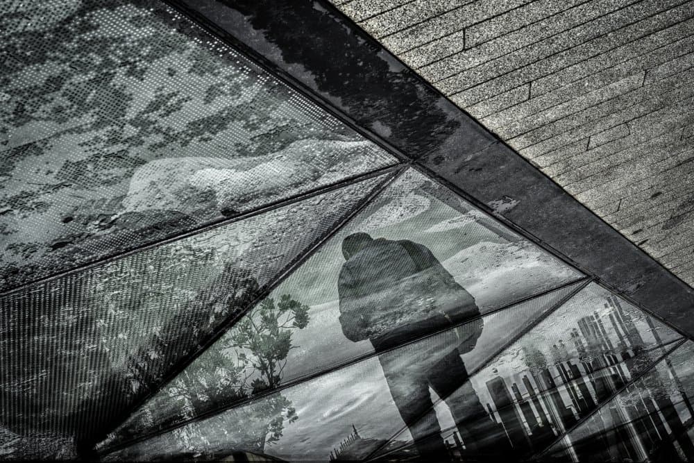Urban Reflection Silhouette by Gabi Pontes — canvas wall art