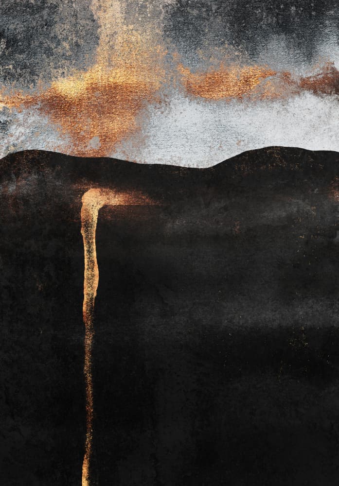 Molten Gold Cascade by Elisabeth Fredriksson — canvas wall art