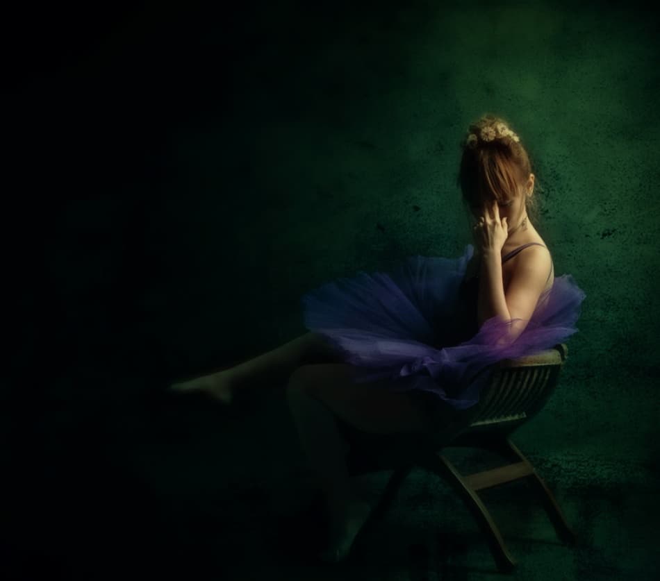 Moody Ballerina Portrait by Hari Sulistiawan — canvas wall art