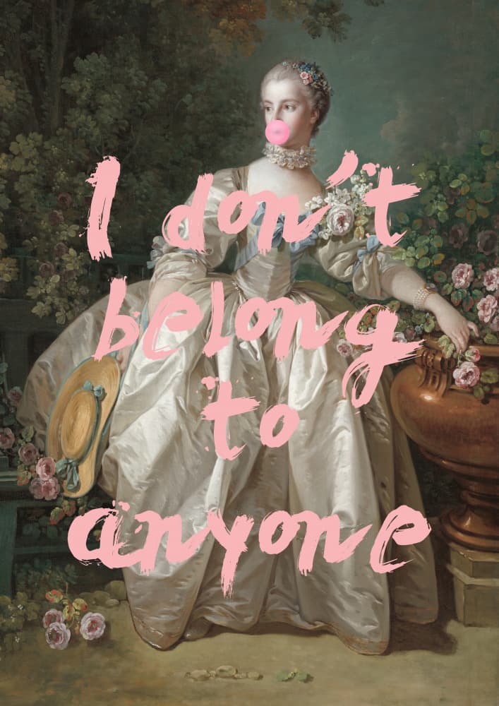 Bubblegum Rebel Portrait by Talitha McQueen — canvas wall art