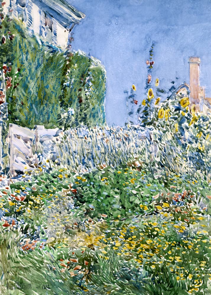 Thaxter's Garden by Frederick Childe Hassam — canvas wall art