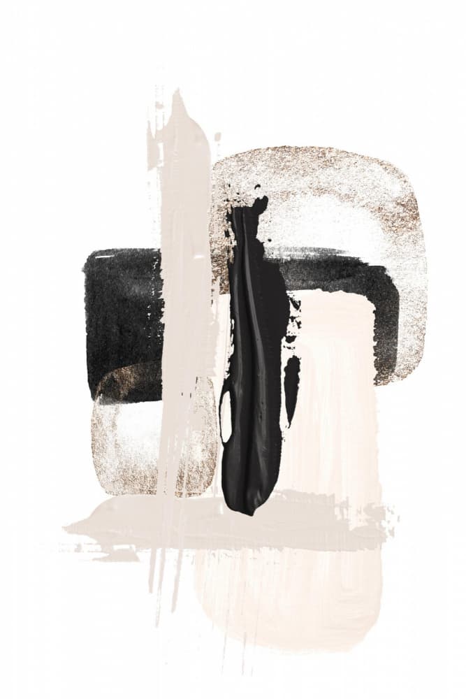Modern Neutral Brush Strokes by Sally Ann Moss — canvas wall art