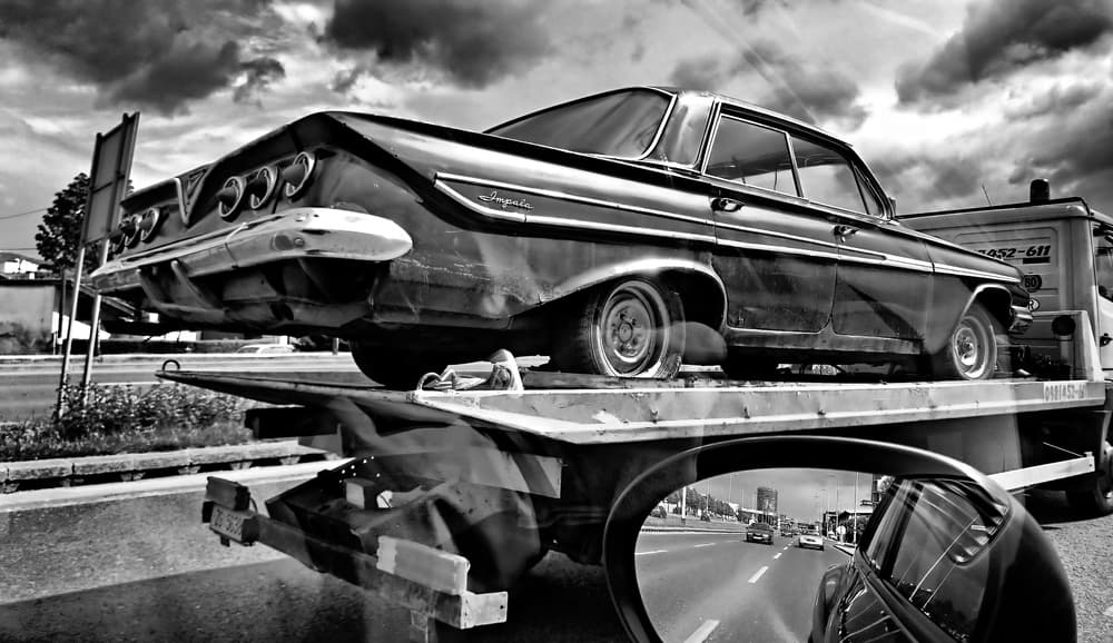 Classic Car Tow Truck by Bojan Bencic — canvas wall art