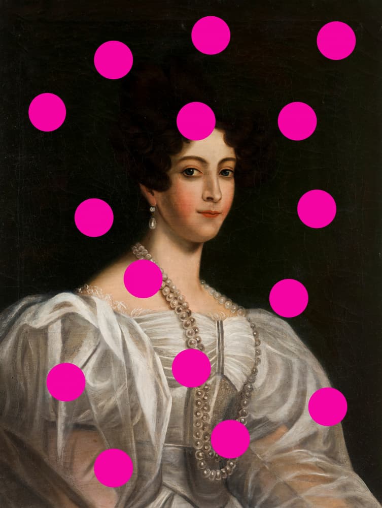 Elegant Pearl Portrait by Talitha McQueen — canvas wall art