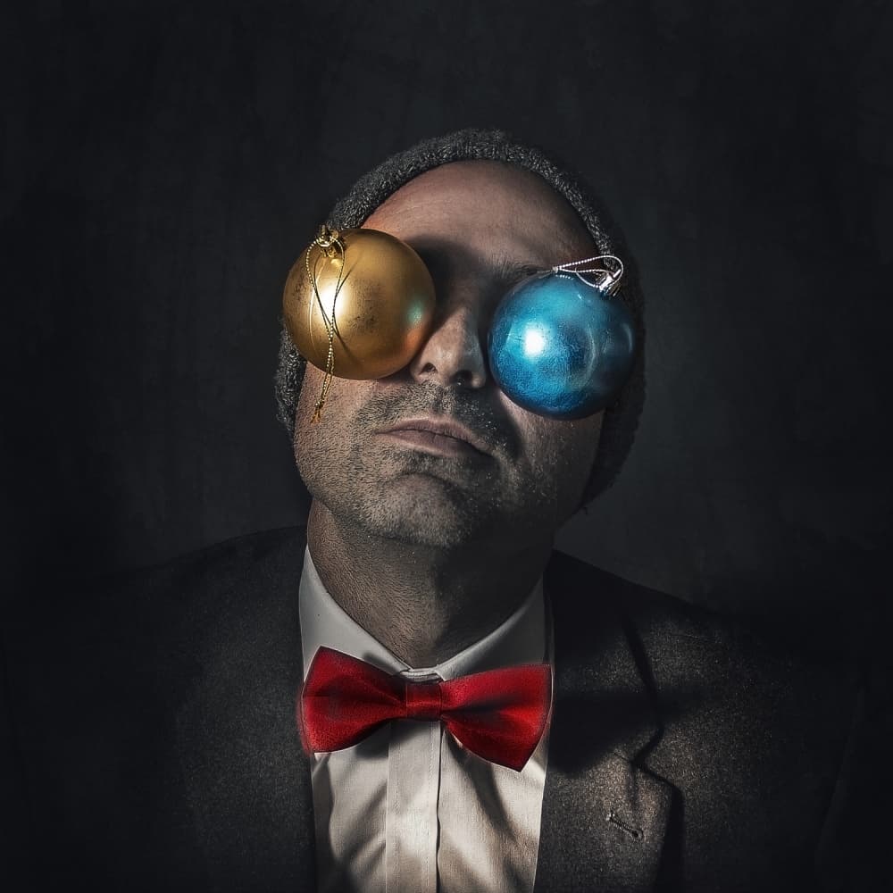Quirky Christmas Man by Marcos Gali — canvas wall art