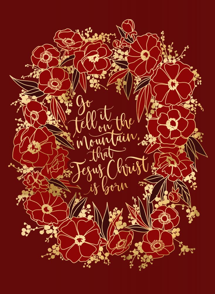 Jesus Christ Christmas Wreath by Rosana Laiz Blursbyai — canvas wall art