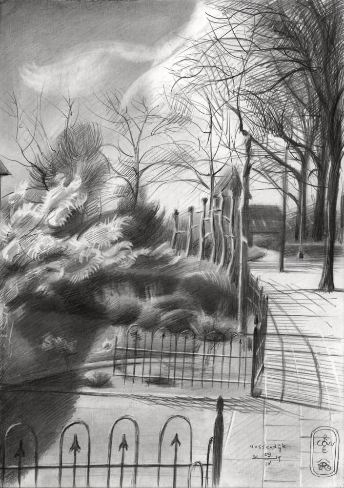 Winter Park Shadows by Corné Akkers — canvas wall art