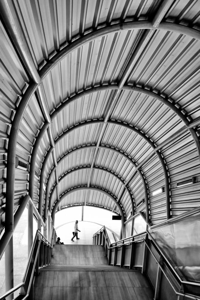 Architectural Light Tunnel by Kieron Long — canvas wall art