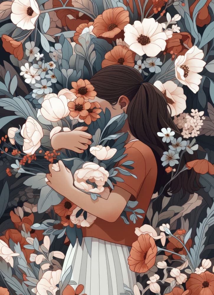 Floral Embrace by Treechild — canvas wall art