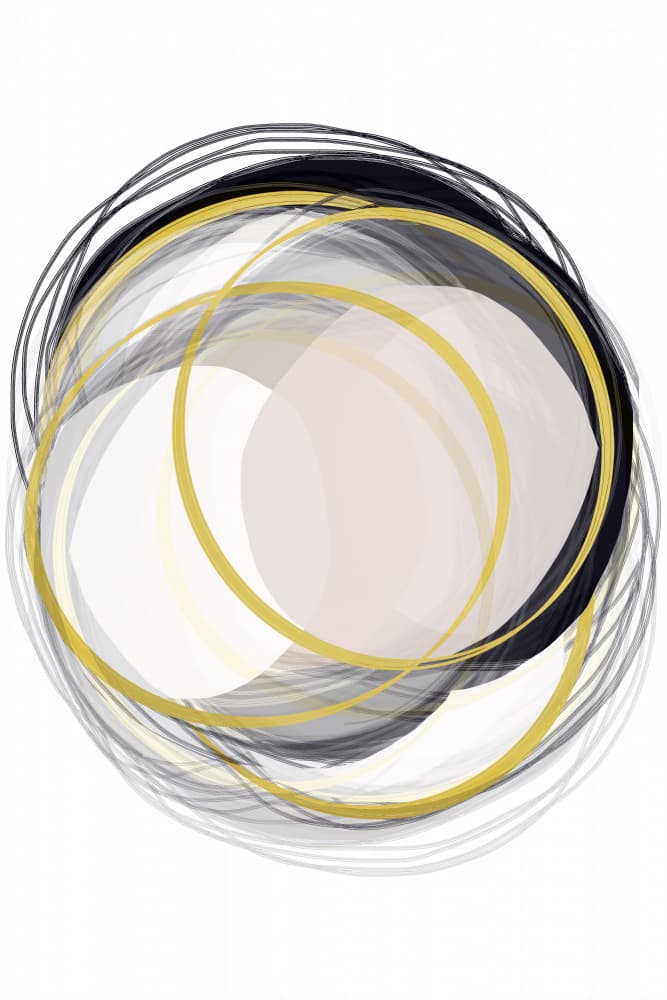 Dynamic Golden Circles by cartissi — canvas wall art
