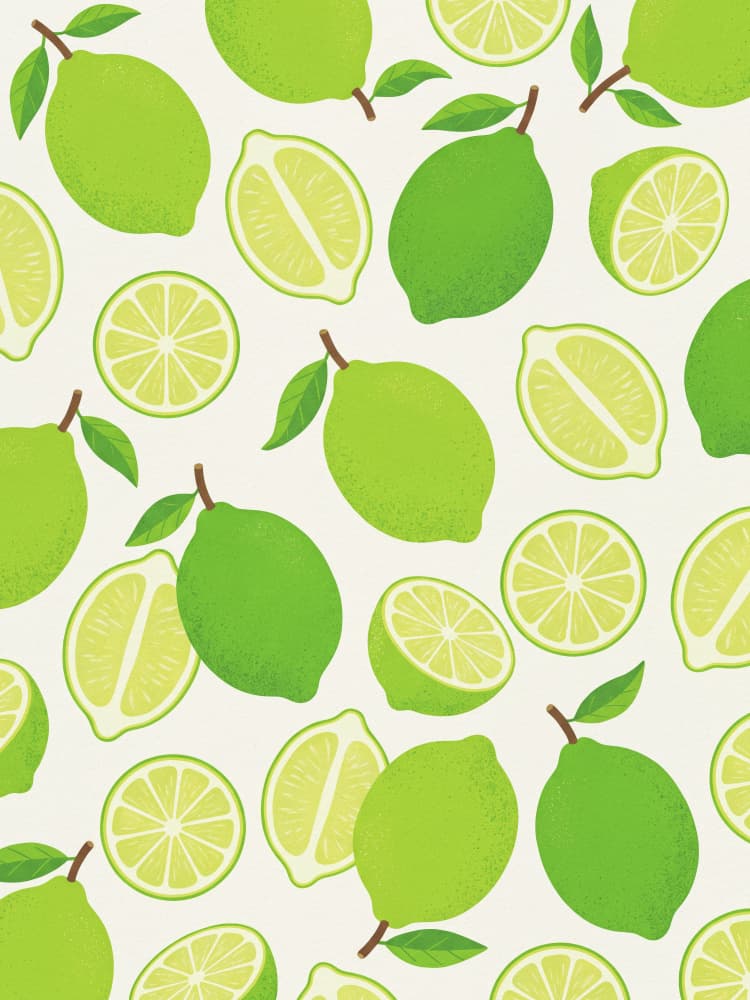 Fresh Lime Pattern by Andreas Magnusson — canvas wall art