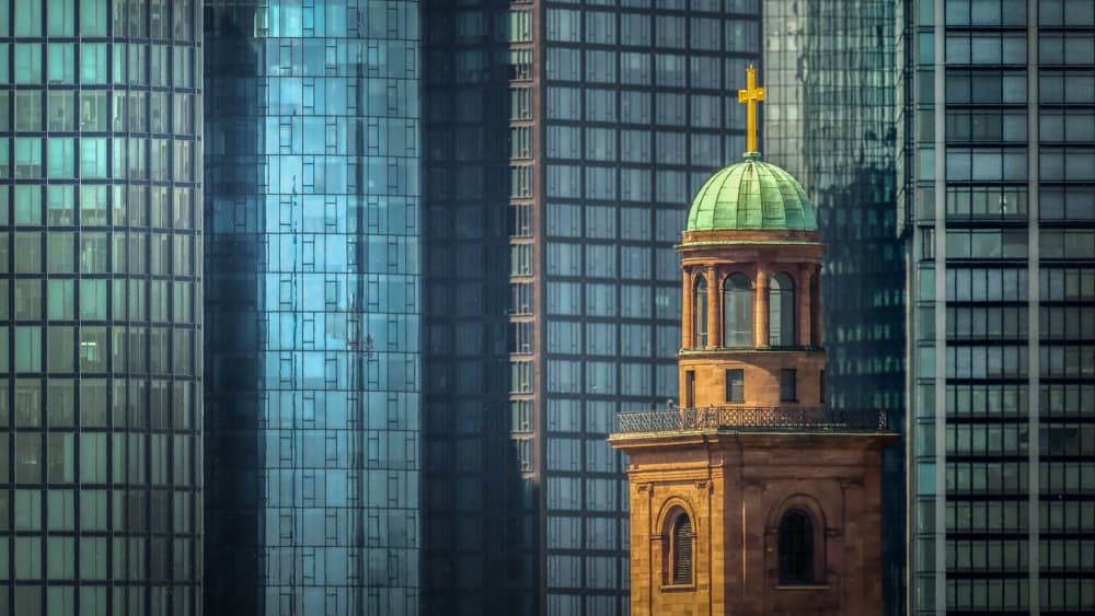 Old Meets New Architecture by Stephan Rückert — canvas wall art