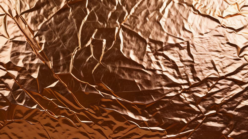 Rich Copper Folds by Marika Barsrsind — canvas wall art