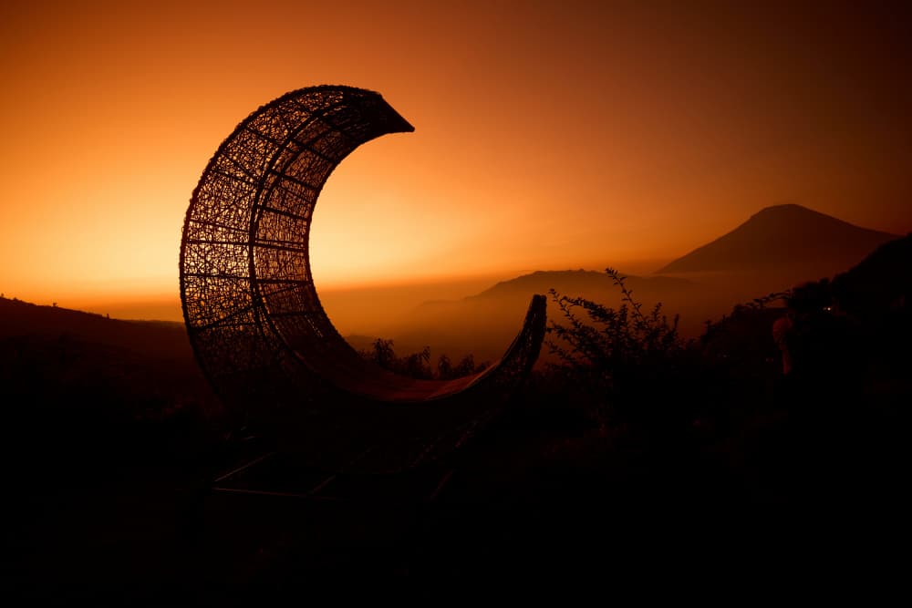 Crescent Moon Sunset by Grand Mamangkey — canvas wall art