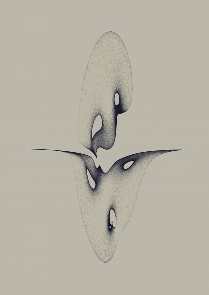 Stippled Fluid Form by AV11 — canvas wall art