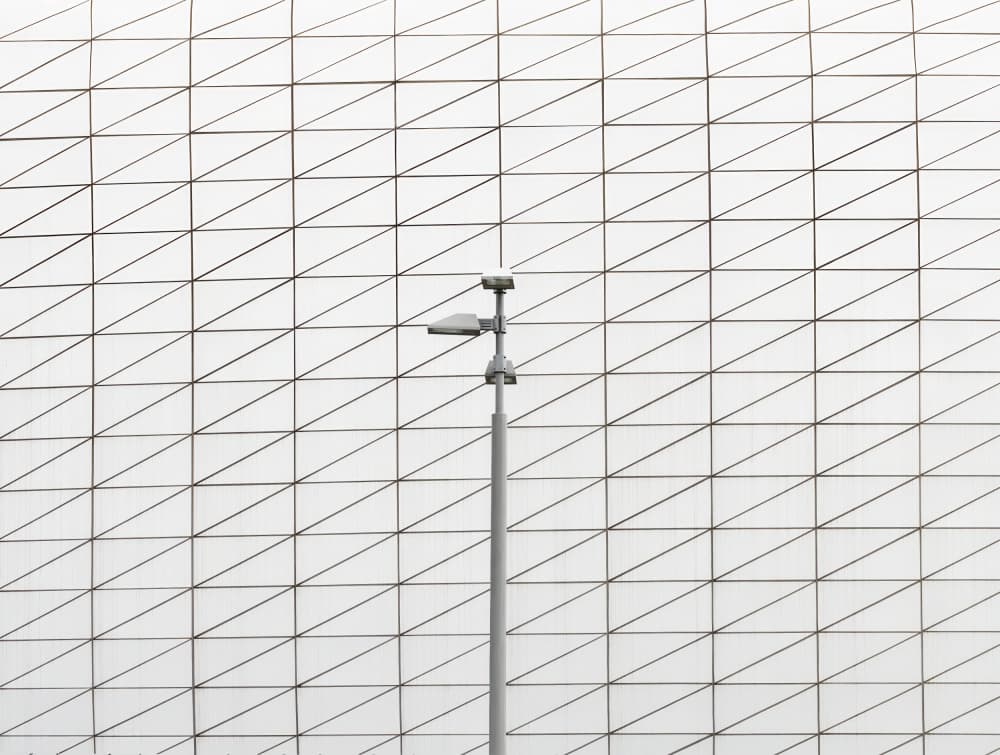 Modern Grid Lamppost by David Chiodo — canvas wall art
