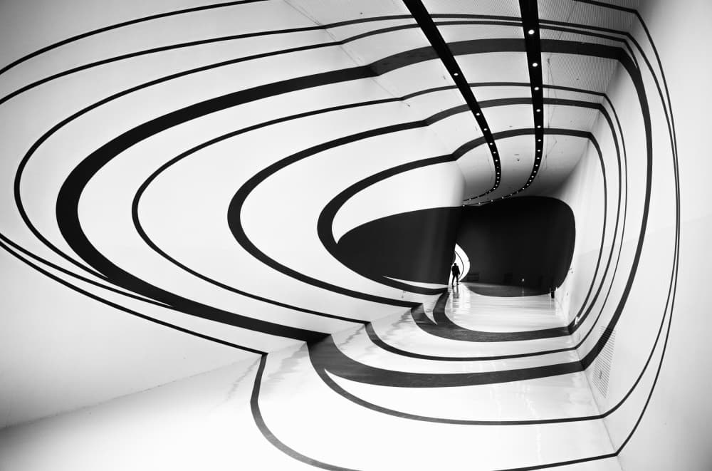 Optical Illusion Hallway by Bong Goo Kang — canvas wall art