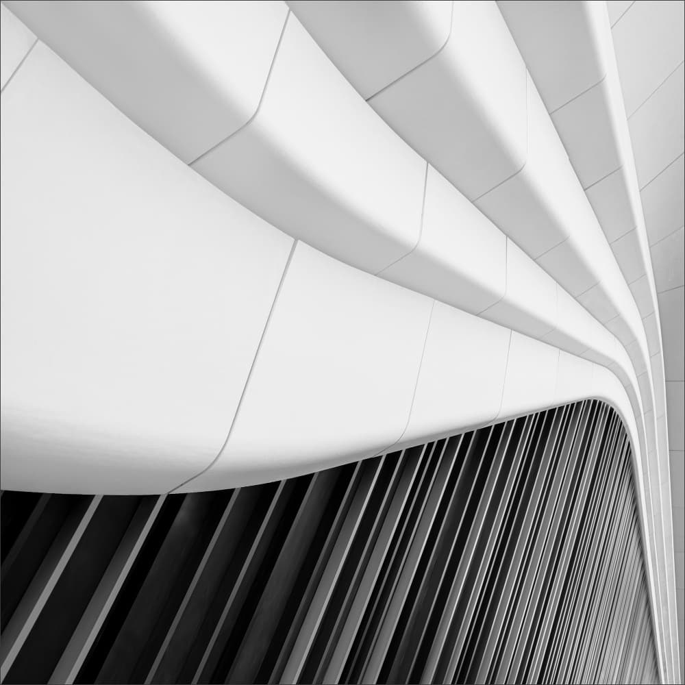 White Architectural Flow by Gilbert Claes — canvas wall art