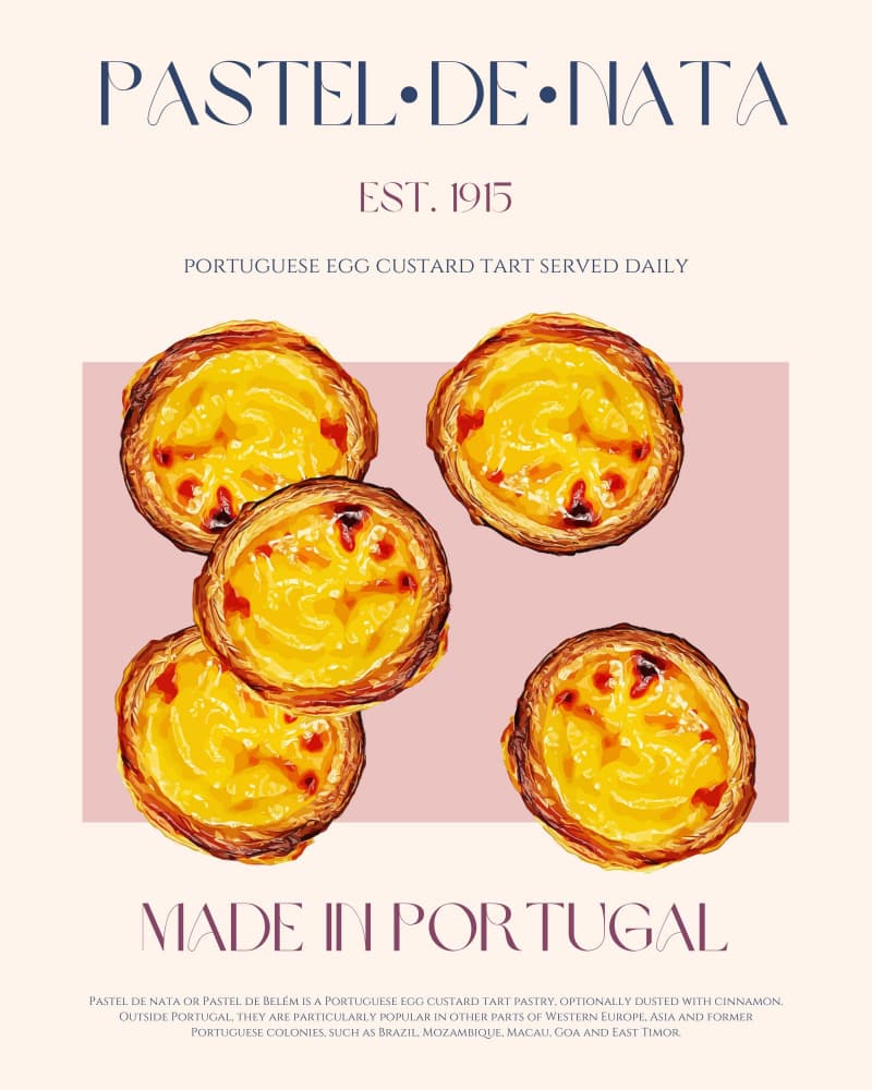 Pastel De Nata Delights by Nazma Khokhar — canvas wall art