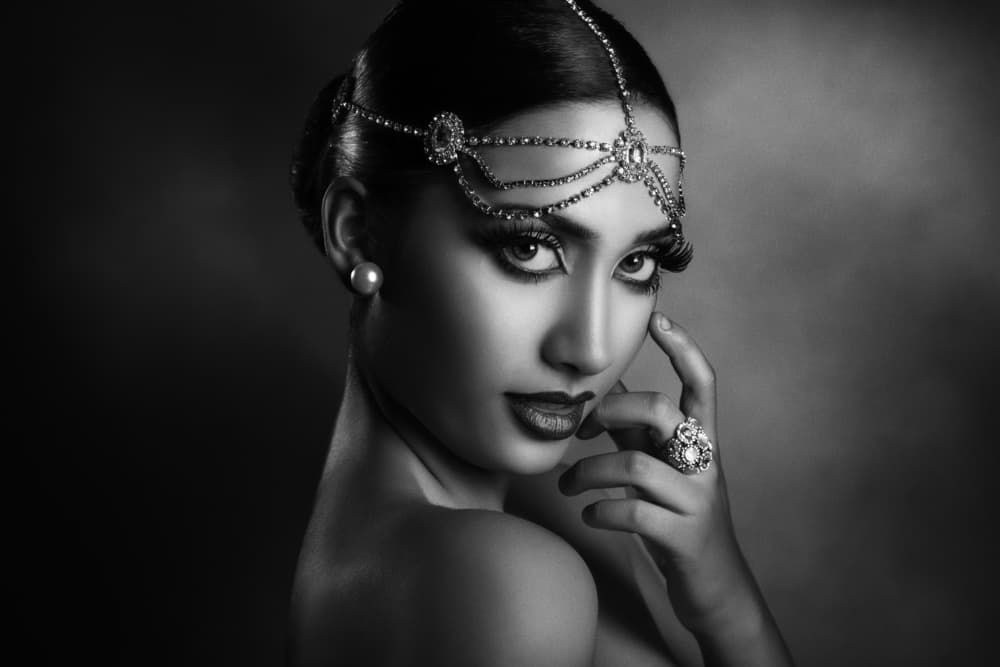 Glamorous Woman Portrait by Peppe Tambè — canvas wall art