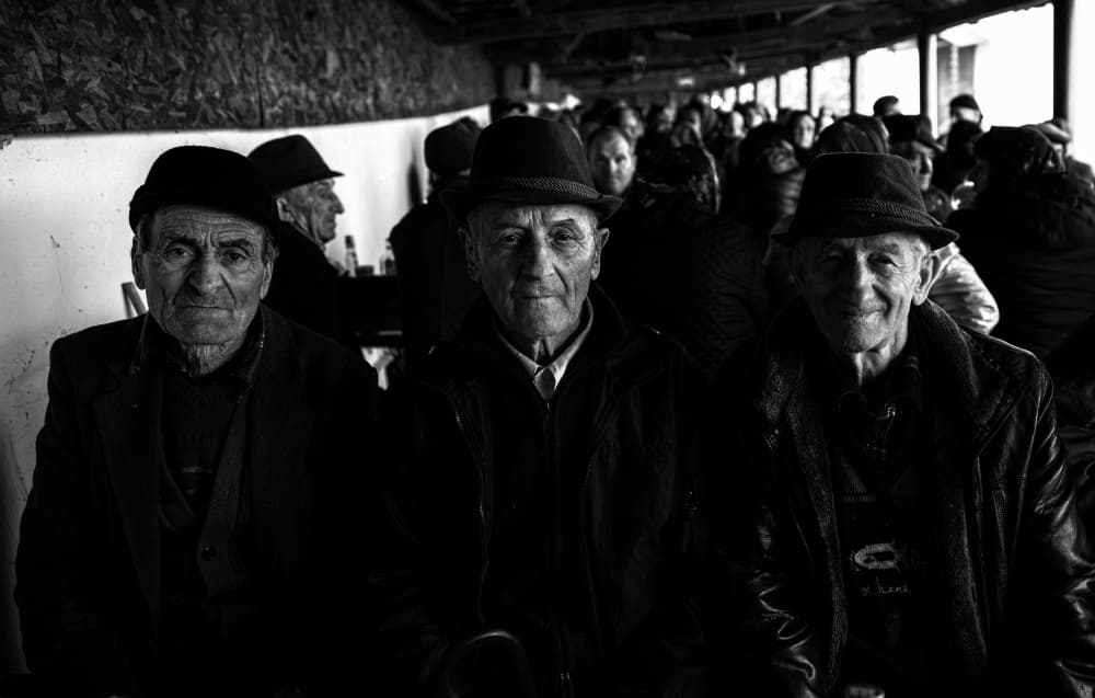 Three Men in Hats by Julien Oncete — canvas wall art