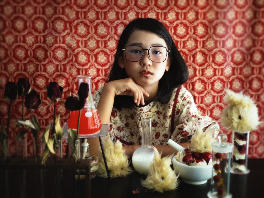 Curious Lab Girl by Takako Ugachi — canvas wall art
