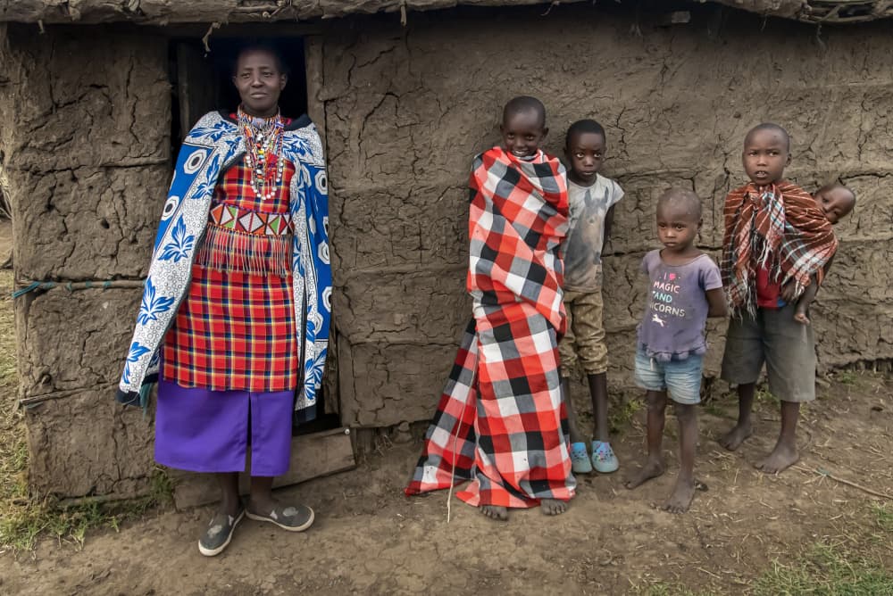 Traditional African Family by Anita Singh — canvas wall art