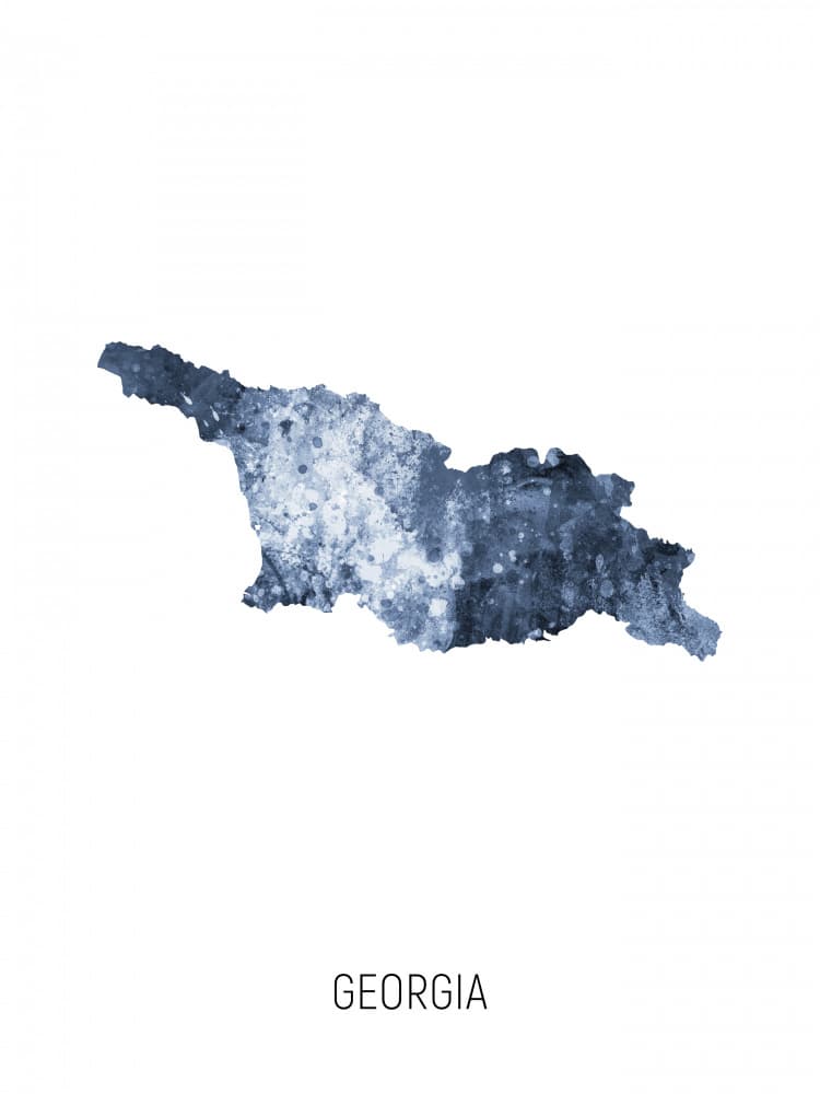 Textured Georgia Map by Michael Tompsett — canvas wall art