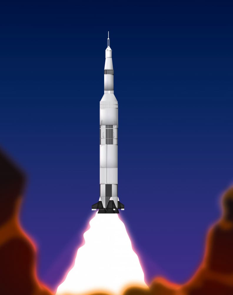 Powerful Rocket Launch