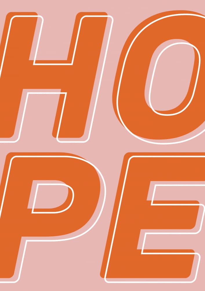 Uplifting Hope Text by Frankie Kerr-Dineen — canvas wall art