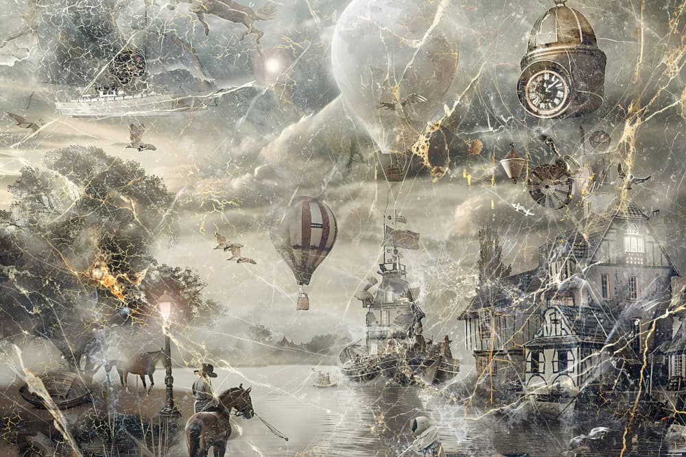 Fantasy Airship Dream by Rafal Kulik — canvas wall art