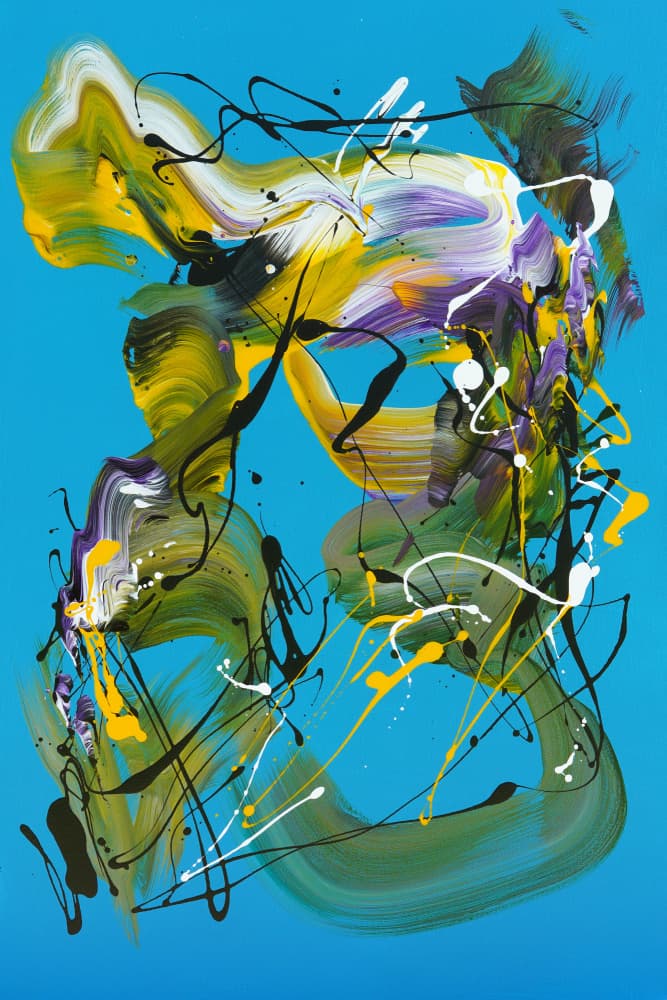 Vibrant Abstract Swirls by Paresh Nrshinga FRSA — canvas wall art