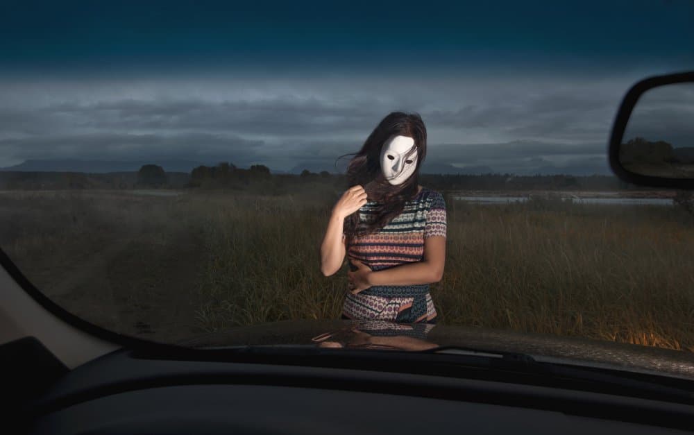 Mysterious Masked Woman by Fang Tong — canvas wall art