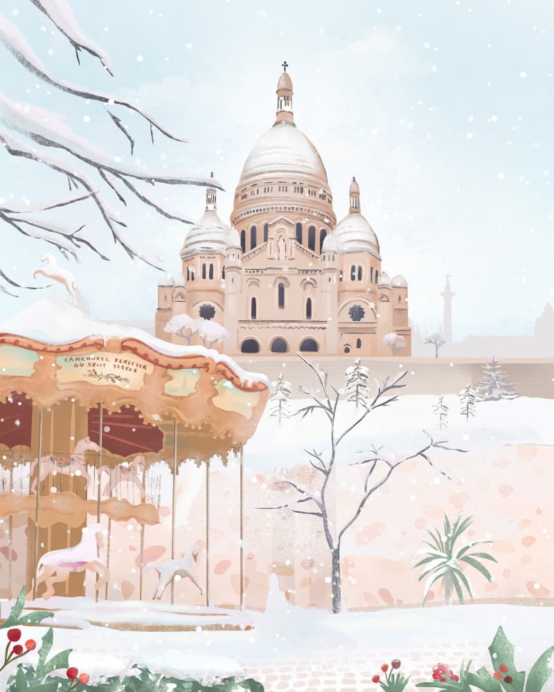 Winter in Paris by Petra Lizde — canvas wall art