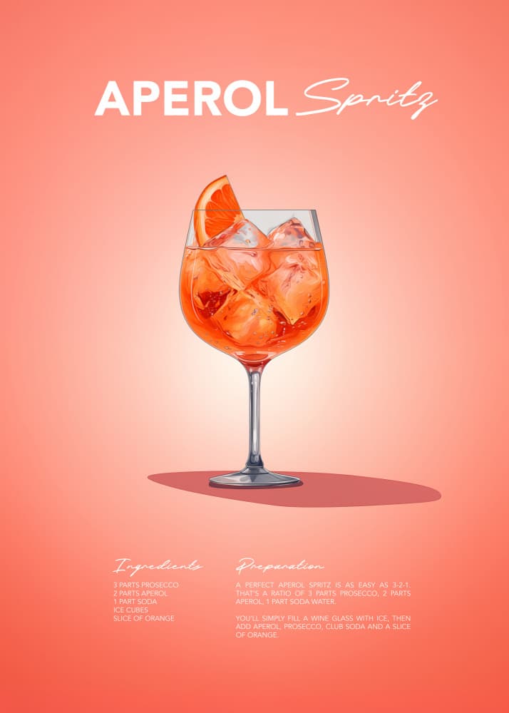 Refreshing Aperol Spritz by Andreas Magnusson — canvas wall art