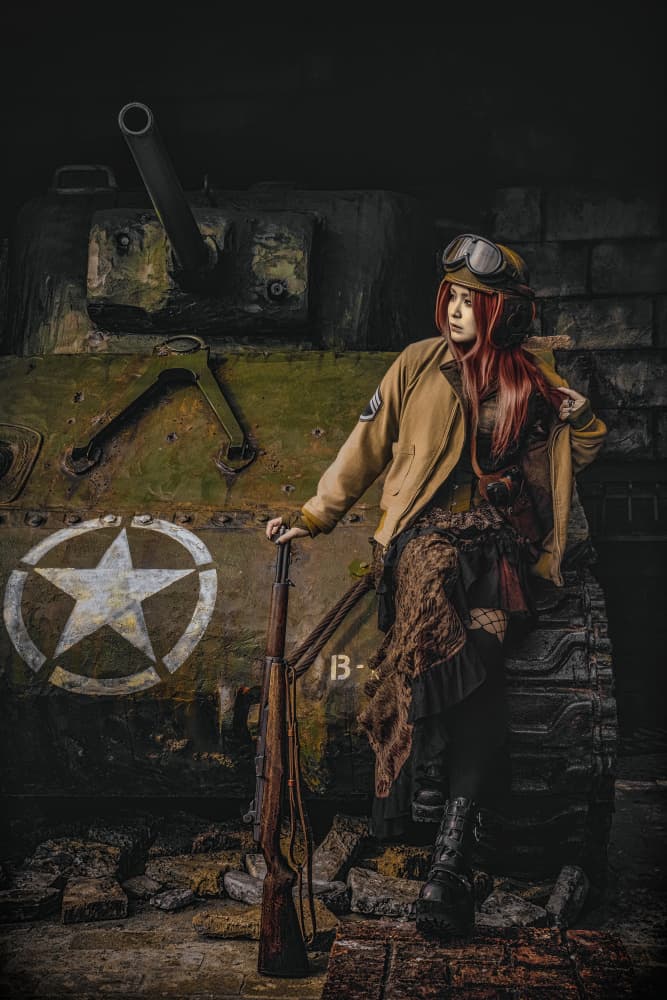 Steampunk Tank Warrior by KOIKI — canvas wall art