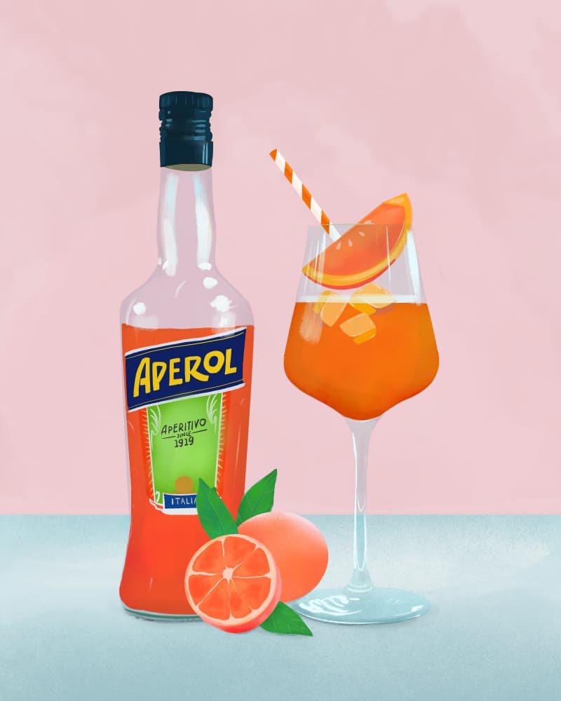 Aperol Spritz by Petra Lizde — canvas wall art
