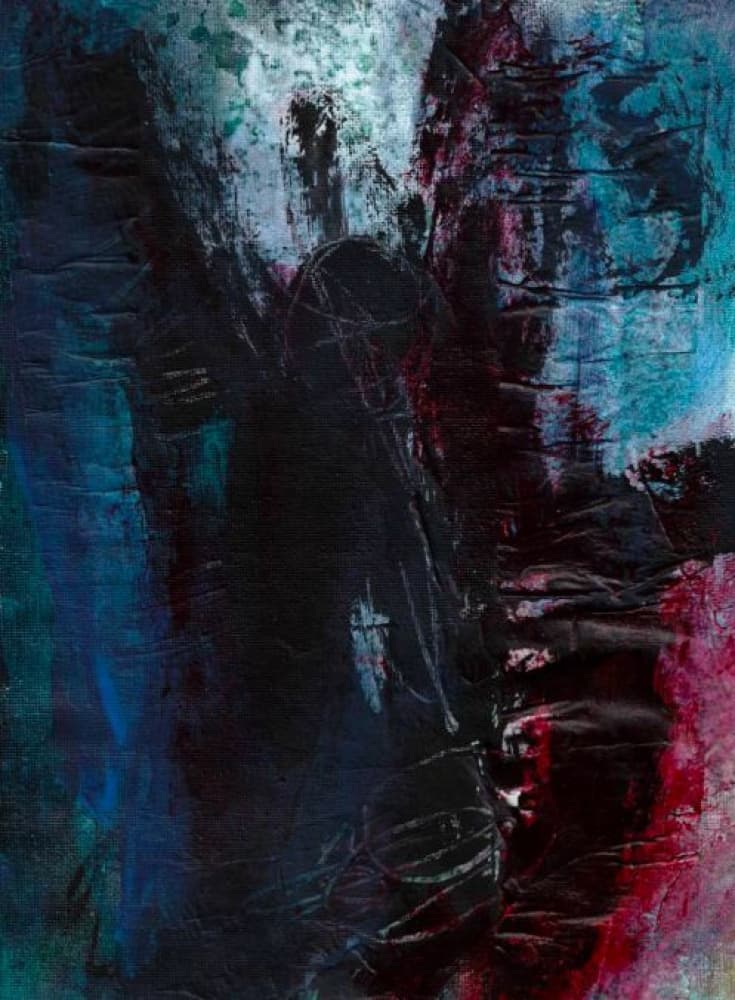 Dramatic Dark Abstract by Deb Chaney — canvas wall art