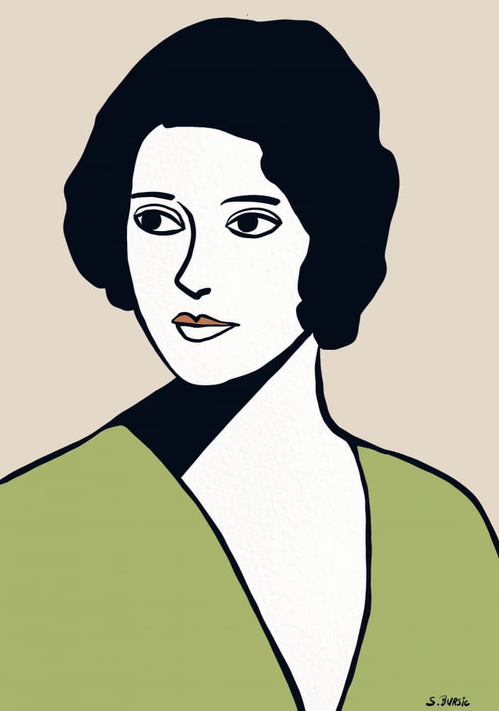 Elegant Woman Portrait by Sharyn Bursic — canvas wall art