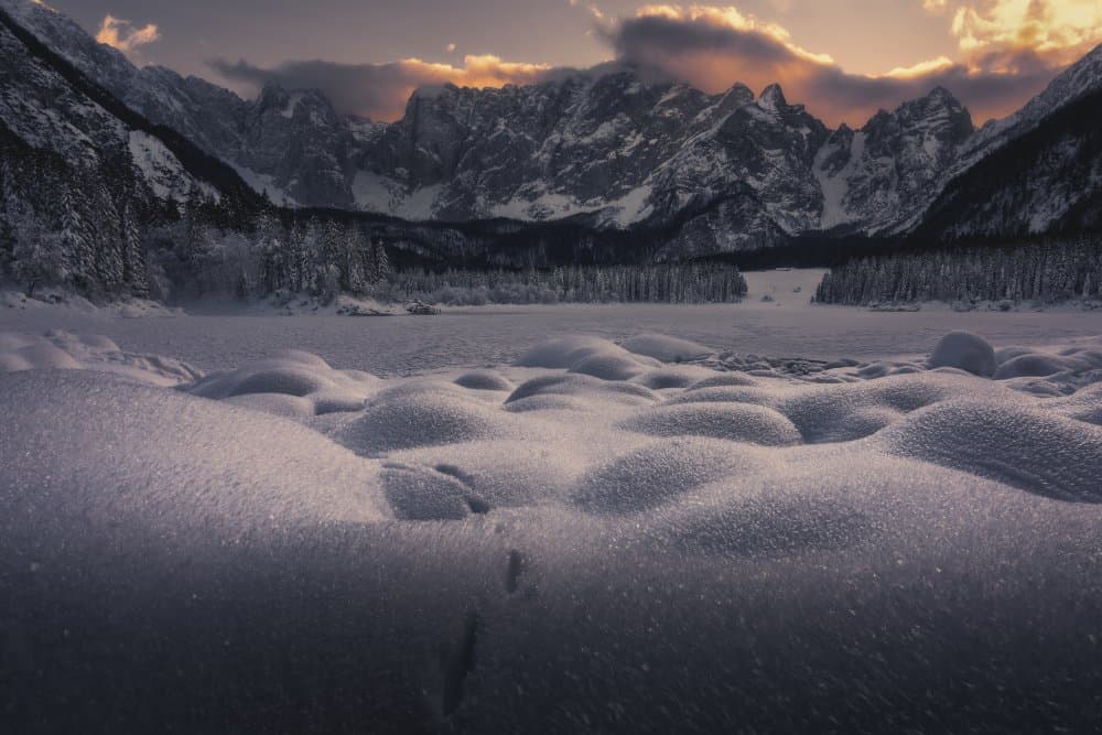 Winter Alpine Glow by Thomas de Franzoni — canvas wall art
