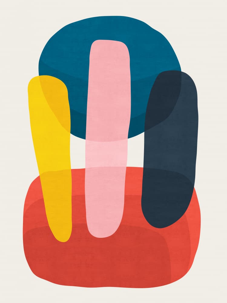 Vibrant Organic Shapes by Vitor Costa — canvas wall art