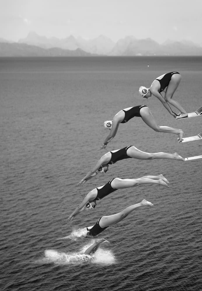 Woman Diving Sequence by Greetje van Son — canvas wall art